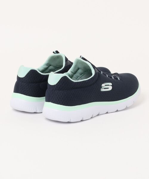 SKECHERS（スケッチャーズ）の「《SKECHERS》サミッツ（スニーカー・レディース・ブラック×ホワイト/ネイビー系/ブラック・22.0cm/22.5cm/23.0cm/23.5cm/24.0cm/24.5cm/25.0cm）」の4枚目の写真