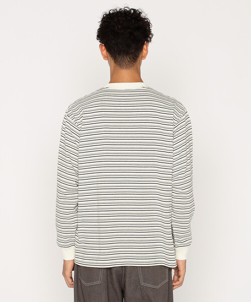 DANTON(ダントン)の「Men's Long Sleeve T-shirt Stripe(Tシャツ/カットソー・メンズ・ブルー系その他/ホワイト系その他5/ブルー系その他5/イエロー系その他/ベージュ系その他/レッド系その他/ブラック系その他・M/XL/L/S/XXL)」の9枚目の写真