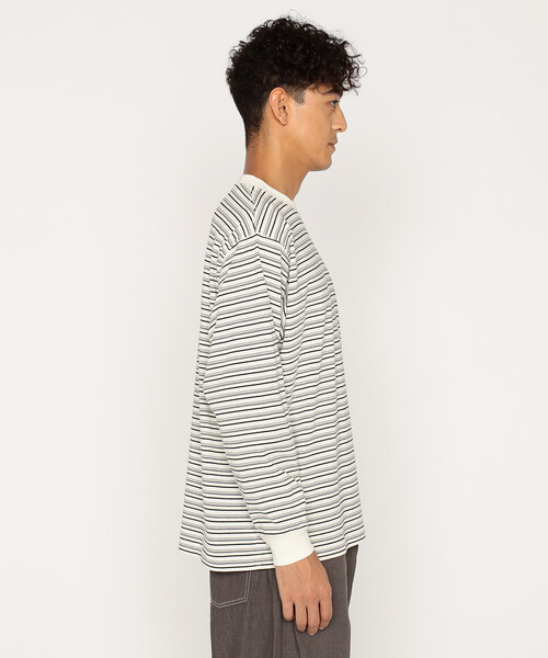 DANTON(ダントン)の「Men's Long Sleeve T-shirt Stripe(Tシャツ/カットソー・メンズ・ブルー系その他/ホワイト系その他5/ブルー系その他5/イエロー系その他/ベージュ系その他/レッド系その他/ブラック系その他・M/XL/L/S/XXL)」の10枚目の写真