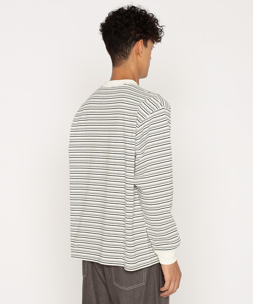 DANTON(ダントン)の「Men's Long Sleeve T-shirt Stripe(Tシャツ/カットソー・メンズ・ブルー系その他/ホワイト系その他5/ブルー系その他5/イエロー系その他/ベージュ系その他/レッド系その他/ブラック系その他・M/XL/L/S/XXL)」の11枚目の写真