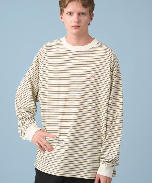 DANTON(ダントン)の「Men's Long Sleeve T-shirt Stripe(Tシャツ/カットソー・メンズ・ブルー系その他/ホワイト系その他5/ブルー系その他5/イエロー系その他/ベージュ系その他/レッド系その他/ブラック系その他・M/XL/L/S/XXL)」の6枚目の写真
