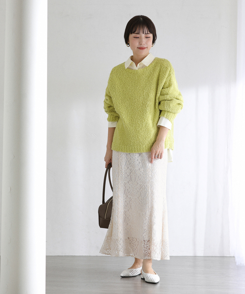 La TOTALITE（ラトータリテ）の「【洗える】マーメイドレーススカート（スカート・レディース・ホワイト/グレー・36/38）」の10枚目の写真