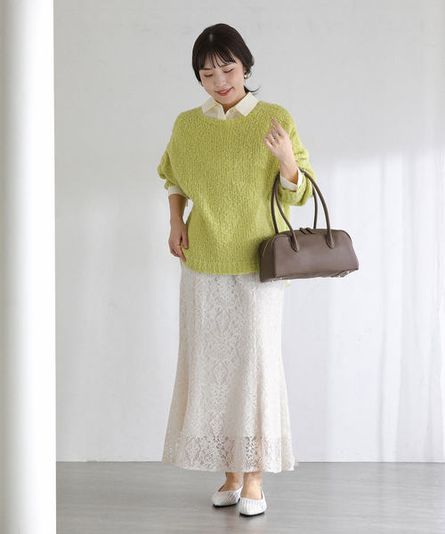 La TOTALITE（ラトータリテ）の「【洗える】マーメイドレーススカート（スカート・レディース・ホワイト/グレー・36/38）」の11枚目の写真