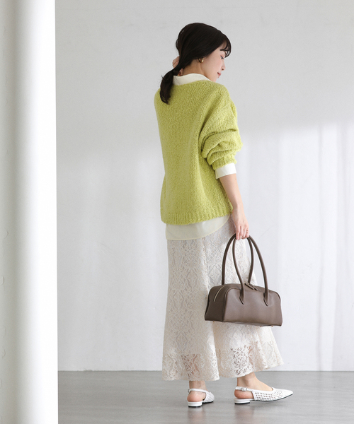 La TOTALITE（ラトータリテ）の「【洗える】マーメイドレーススカート（スカート・レディース・ホワイト/グレー・36/38）」の13枚目の写真