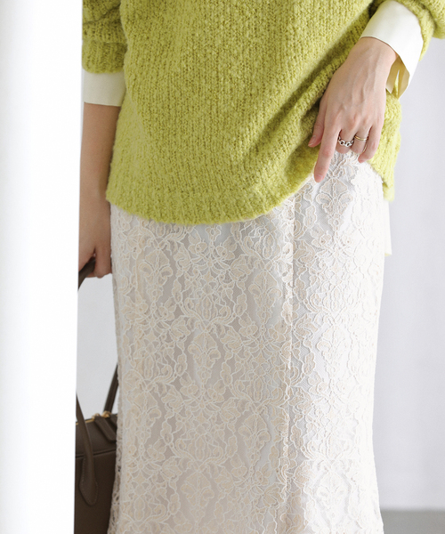 La TOTALITE（ラトータリテ）の「【洗える】マーメイドレーススカート（スカート・レディース・ホワイト/グレー・36/38）」の17枚目の写真