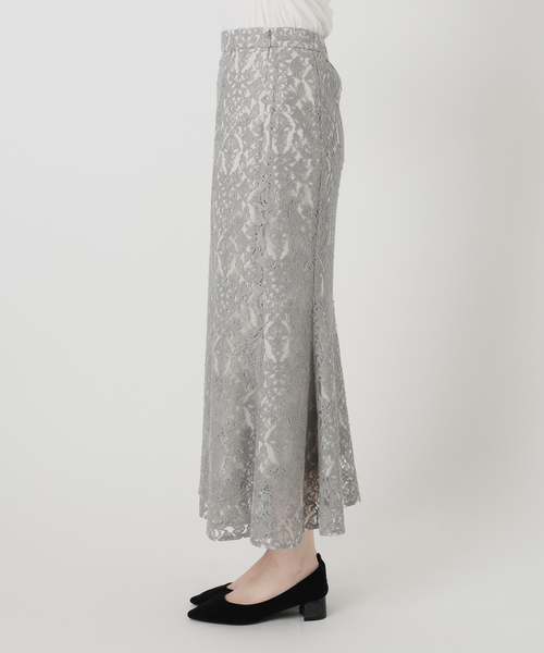 La TOTALITE（ラトータリテ）の「【洗える】マーメイドレーススカート（スカート・レディース・ホワイト/グレー・36/38）」の19枚目の写真