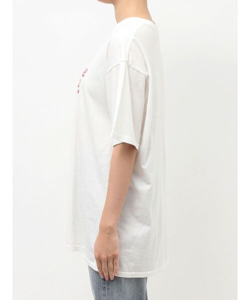 Ungrid（アングリッド）の「ミニスラブビッグシルエットロゴTee（Tシャツ/カットソー・レディース・レッド/ライトグレー/オフホワイト/ネイビー・FREE）」の12枚目の写真