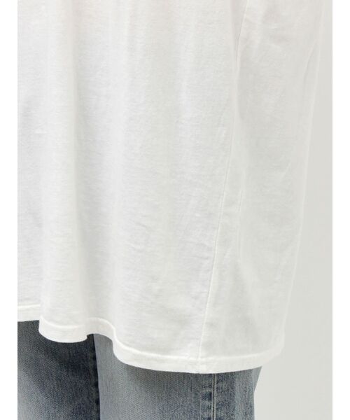 Ungrid（アングリッド）の「ミニスラブビッグシルエットロゴTee（Tシャツ/カットソー・レディース・レッド/ライトグレー/オフホワイト/ネイビー・FREE）」の16枚目の写真