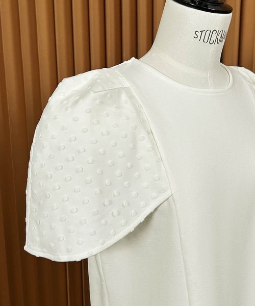 ELFRANK(エルフランク)の「ダンボール ドット パフスリーブ トップス《着用動画あり》(Tシャツ/カットソー・レディース・オフホワイト/ブラック・L/M)」の20枚目の写真