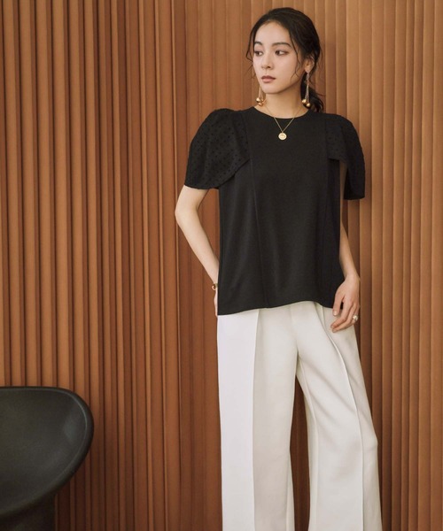 ELFRANK(エルフランク)の「ダンボール ドット パフスリーブ トップス《着用動画あり》(Tシャツ/カットソー・レディース・オフホワイト/ブラック・L/M)」の22枚目の写真