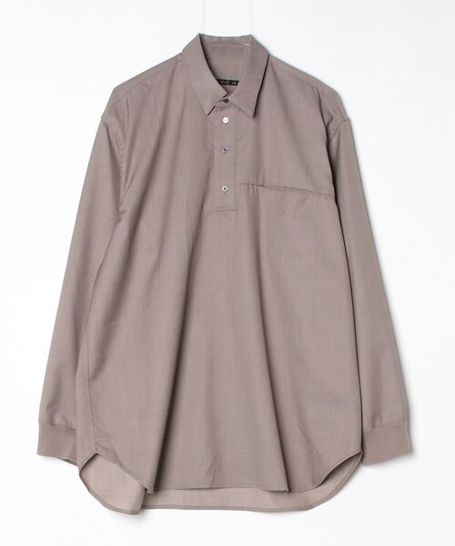my beautiful landlet（マイビューティフルランドレット）の「【my beautiful landlet】WASHABLE WOOL OVERSIZE POLO SHIRT（Tシャツ/カットソー・キッズ・ブラック/グレー/ベージュ・1/0）」の11枚目の写真