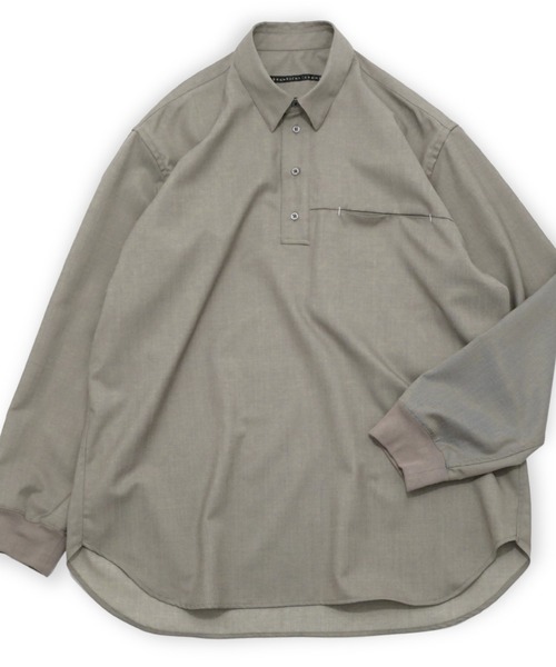 my beautiful landlet(マイビューティフルランドレット)の「【my beautiful landlet】WASHABLE WOOL OVERSIZE POLO SHIRT(シャツ/ブラウス・メンズ・ブラック/グレー/ベージュ・1/0)」の17枚目の写真