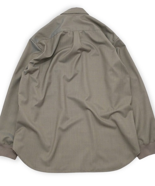 my beautiful landlet(マイビューティフルランドレット)の「【my beautiful landlet】WASHABLE WOOL OVERSIZE POLO SHIRT(シャツ/ブラウス・メンズ・ブラック/グレー/ベージュ・1/0)」の18枚目の写真