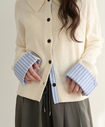 apres jour clair（アプレジュールクレア）の「【apres jour clair】ドッキングニットカーディガン（カーディガン/ボレロ）」