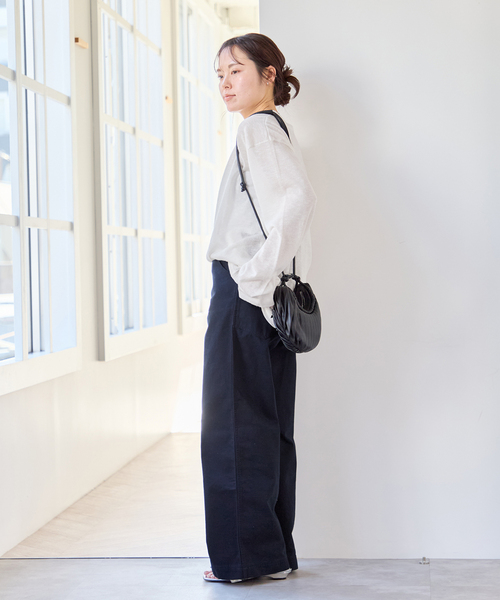 U by SPICK&SPAN(ユーバイスピックアンドスパン)の「ウォッシャブルシアーオーバーニット(ニット/セーター・レディース・ホワイト/マルチ/サックスブルー・FREE)」の16枚目の写真