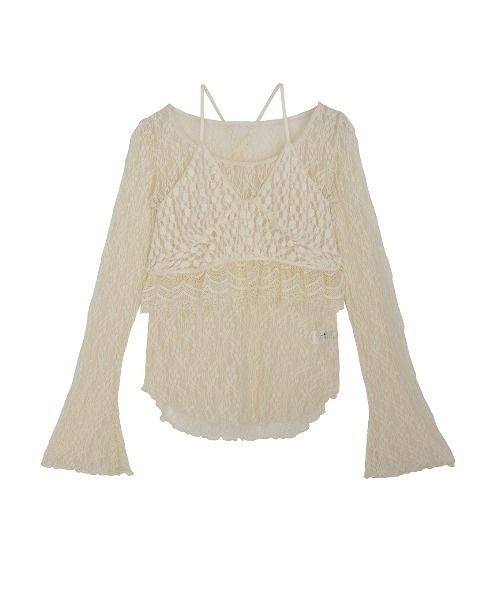 Ameri（アメリ）の「CUT LACE BUSTIER SET TOP（シャツ/ブラウス・レディース・アイボリー/ブラック・FREE）」の20枚目の写真