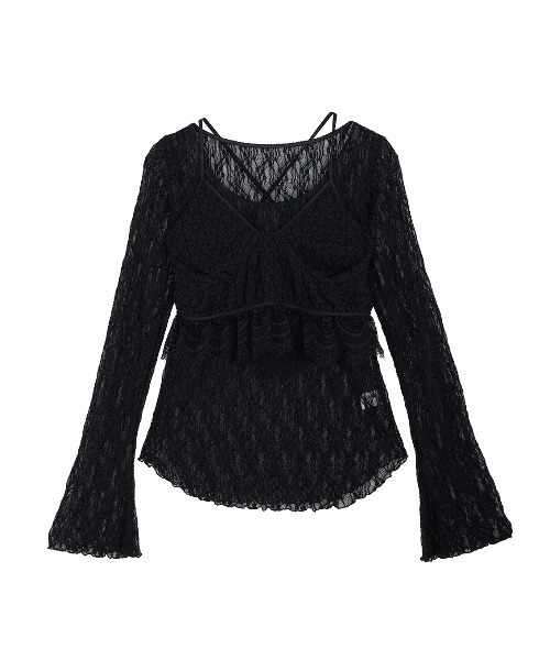 Ameri（アメリ）の「CUT LACE BUSTIER SET TOP（シャツ/ブラウス・レディース・アイボリー/ブラック・FREE）」の21枚目の写真