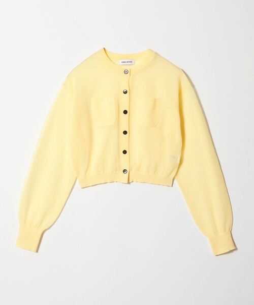 EMMEL REFINES（エメルリファインズ）の「＜EMMEL REFINES＞EM HW FILMY シアー クルーネック カーディガン（カーディガン/ボレロ・レディース・レッド/ホワイト/イエロー・FREE）」の2枚目の写真