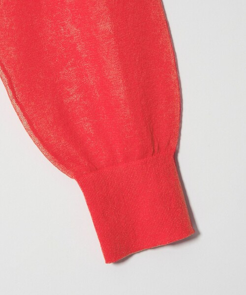 EMMEL REFINES（エメルリファインズ）の「＜EMMEL REFINES＞EM HW FILMY シアー クルーネック カーディガン（カーディガン/ボレロ・レディース・レッド/ホワイト/イエロー・FREE）」の12枚目の写真