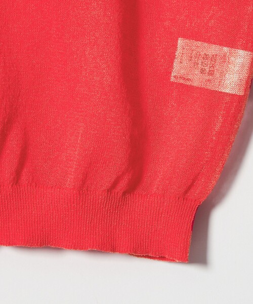 EMMEL REFINES（エメルリファインズ）の「＜EMMEL REFINES＞EM HW FILMY シアー クルーネック カーディガン（カーディガン/ボレロ・レディース・レッド/ホワイト/イエロー・FREE）」の13枚目の写真