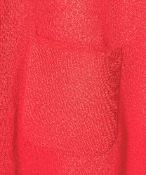 EMMEL REFINES（エメルリファインズ）の「＜EMMEL REFINES＞EM HW FILMY シアー クルーネック カーディガン（カーディガン/ボレロ・レディース・レッド/ホワイト/イエロー・FREE）」の14枚目の写真