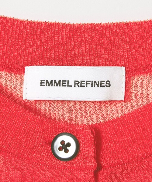 EMMEL REFINES（エメルリファインズ）の「＜EMMEL REFINES＞EM HW FILMY シアー クルーネック カーディガン（カーディガン/ボレロ・レディース・レッド/ホワイト/イエロー・FREE）」の16枚目の写真