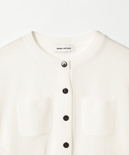 EMMEL REFINES（エメルリファインズ）の「＜EMMEL REFINES＞EM HW FILMY シアー クルーネック カーディガン（カーディガン/ボレロ・レディース・レッド/ホワイト/イエロー・FREE）」の19枚目の写真