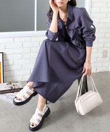 SpRay（スプレイ）の「シャーリングジャケットｘキャミワンピース（ワンピース）」