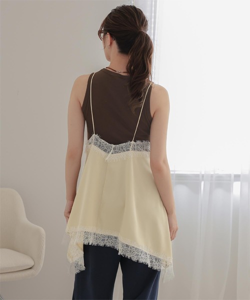 miette(ミエット)の「マットサテンレースキャミワンピース(ワンピース・レディース・ベージュ/ライトブルー/アイボリー/ブラック・FREE)」の22枚目の写真