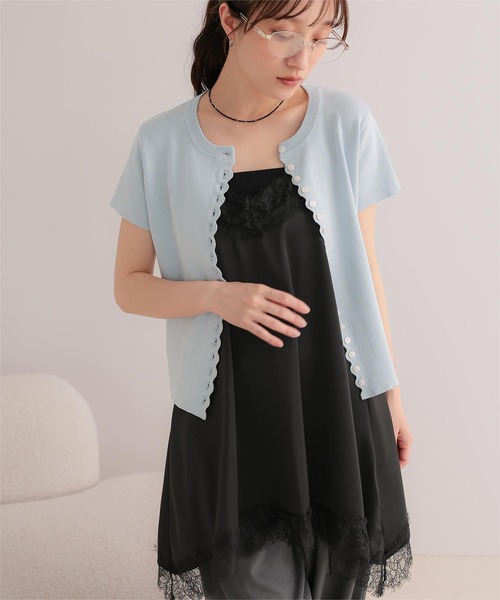 miette(ミエット)の「マットサテンレースキャミワンピース(ワンピース・レディース・ベージュ/ライトブルー/アイボリー/ブラック・FREE)」の19枚目の写真
