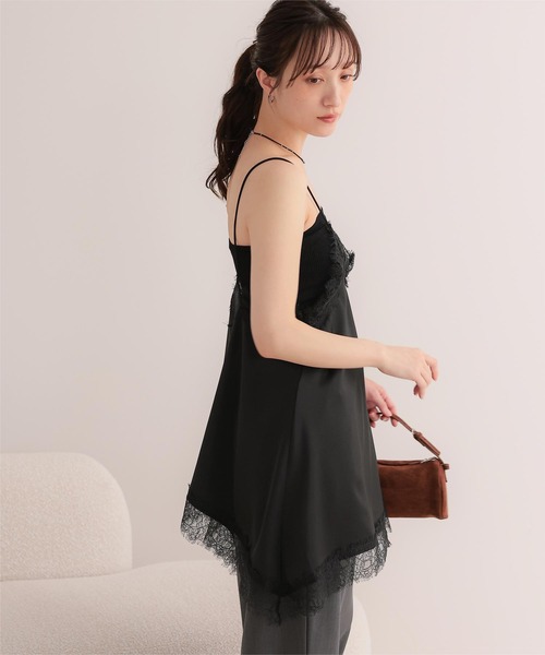 miette(ミエット)の「マットサテンレースキャミワンピース(ワンピース・レディース・ベージュ/ライトブルー/アイボリー/ブラック・FREE)」の17枚目の写真
