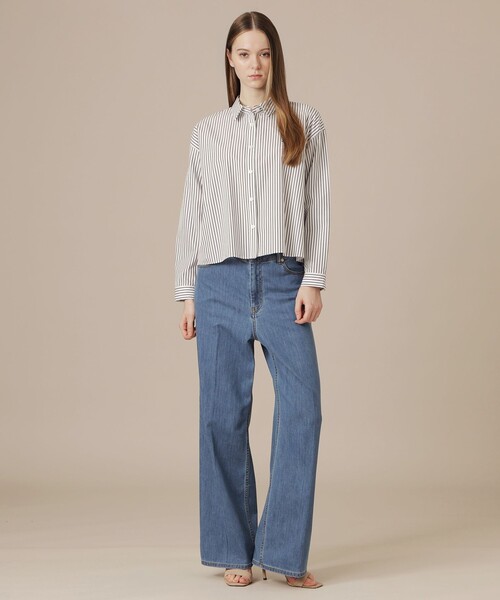 MACKINTOSH LONDON（マッキントッシュ ロンドン）の「コットンタイプライターシャツ（シャツ/ブラウス・レディース・オフホワイト/ブルー系その他2・38）」の3枚目の写真