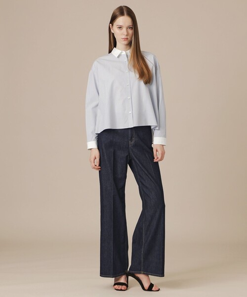 MACKINTOSH LONDON（マッキントッシュ ロンドン）の「コットンタイプライターシャツ（シャツ/ブラウス・レディース・オフホワイト/ブルー系その他2・38）」の4枚目の写真