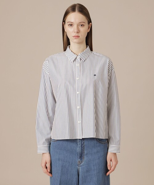 MACKINTOSH LONDON（マッキントッシュ ロンドン）の「コットンタイプライターシャツ（シャツ/ブラウス・レディース・オフホワイト/ブルー系その他2・38）」の5枚目の写真