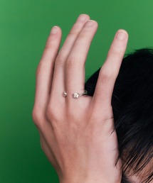 whoseA（フーシー）の「【silver925】W dot Ring / ダブルドットジルコニアリング（リング）」