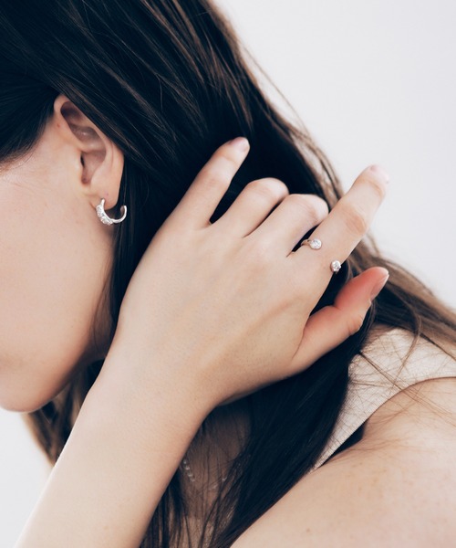 whoseA(フーシー)の「【silver925】W dot Ring / ダブルドットジルコニアリング(リング・メンズ・クリア/ブラック・16号/13号/10号)」の12枚目の写真