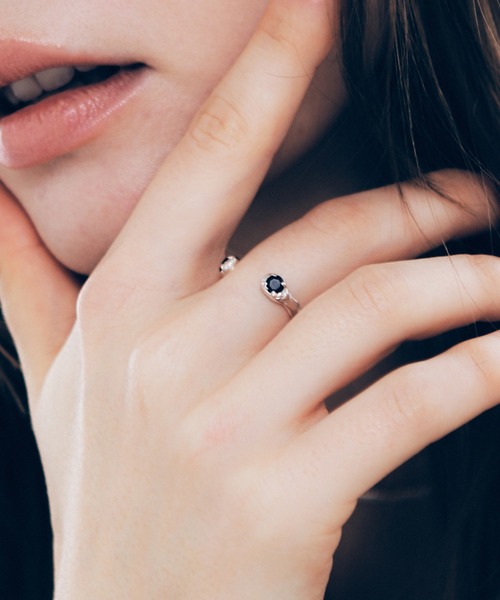 whoseA(フーシー)の「【silver925】W dot Ring / ダブルドットジルコニアリング(リング・メンズ・クリア/ブラック・16号/13号/10号)」の18枚目の写真