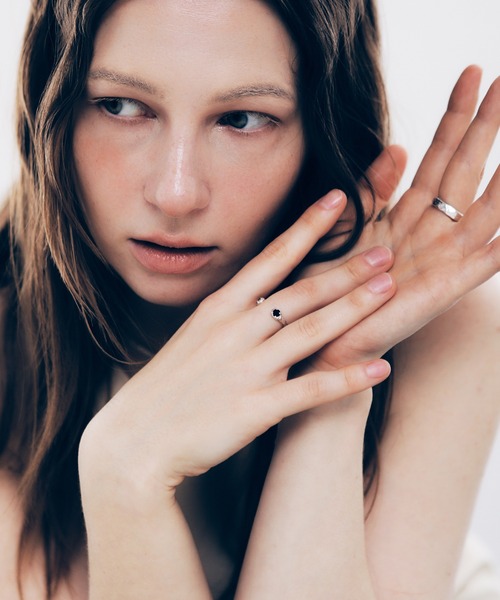 whoseA(フーシー)の「【silver925】W dot Ring / ダブルドットジルコニアリング(リング・メンズ・クリア/ブラック・16号/13号/10号)」の19枚目の写真