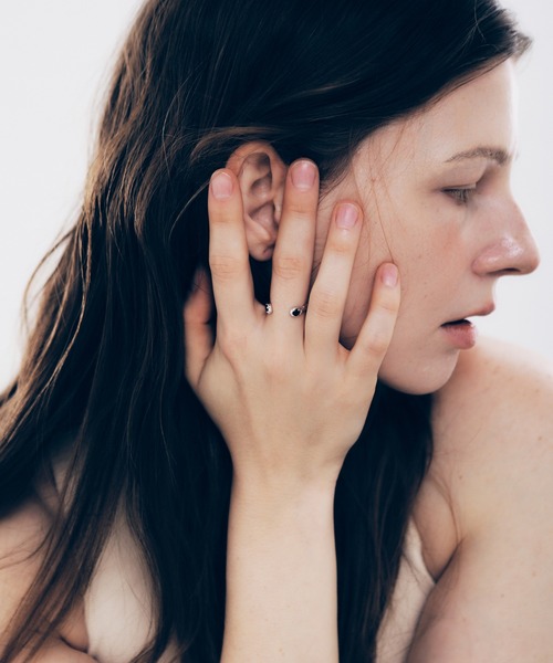 whoseA(フーシー)の「【silver925】W dot Ring / ダブルドットジルコニアリング(リング・メンズ・クリア/ブラック・16号/13号/10号)」の20枚目の写真
