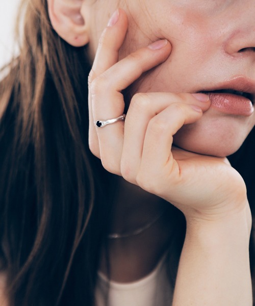 whoseA(フーシー)の「【silver925】W dot Ring / ダブルドットジルコニアリング(リング・メンズ・クリア/ブラック・16号/13号/10号)」の21枚目の写真