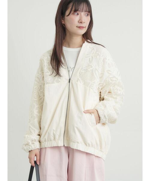 Samansa Mos2(サマンサ モスモス)の「切り替えレースブルゾン(ブルゾン・レディース・キナリ・F)」の3枚目の写真