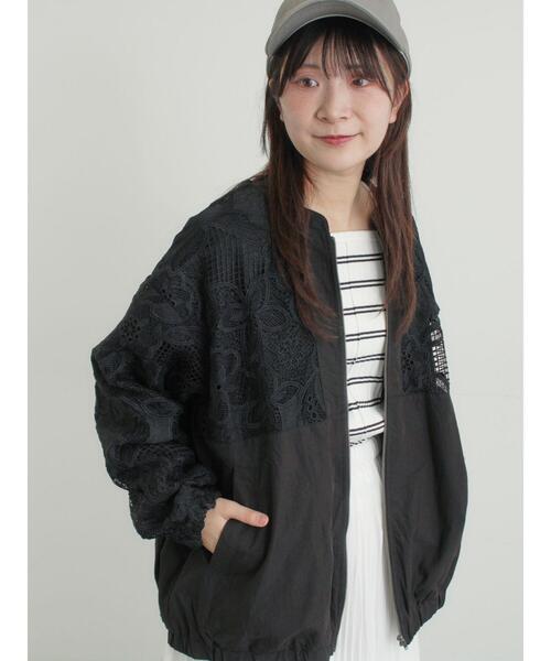 Samansa Mos2(サマンサ モスモス)の「切り替えレースブルゾン(ブルゾン・レディース・キナリ・F)」の10枚目の写真