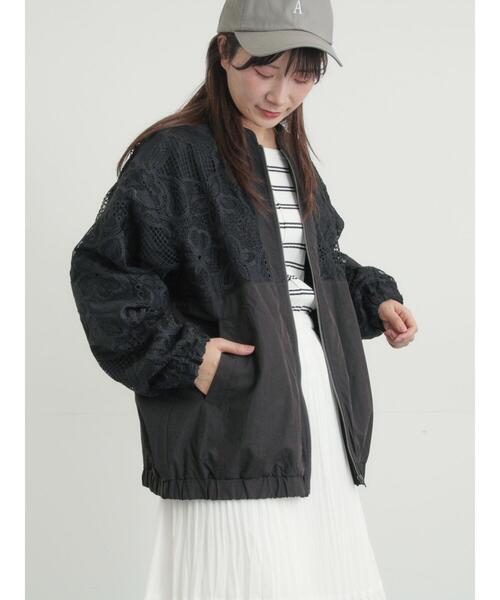 Samansa Mos2(サマンサ モスモス)の「切り替えレースブルゾン(ブルゾン・レディース・キナリ・F)」の11枚目の写真