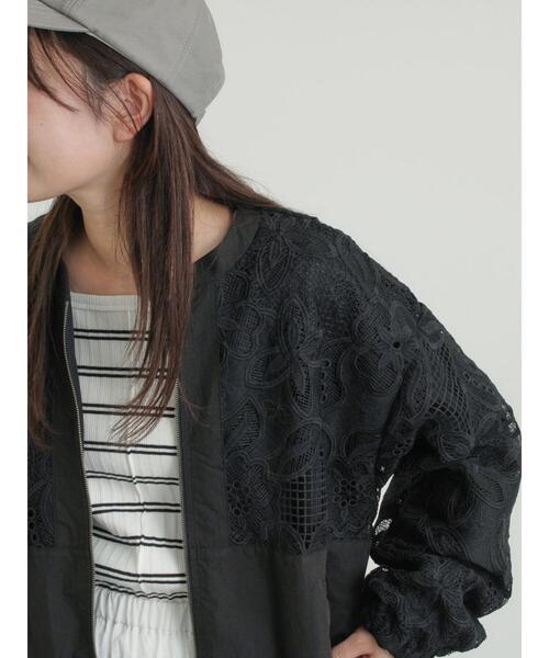 Samansa Mos2(サマンサ モスモス)の「切り替えレースブルゾン(ブルゾン・レディース・キナリ・F)」の13枚目の写真