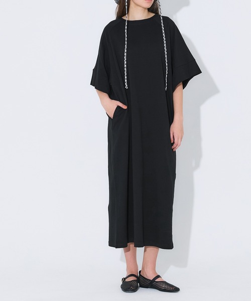 coca(coca)(コカ)の「五分袖カットワンピース(ワンピース・レディース・ライトグレー/ブラック・S/M/L)」の14枚目の写真