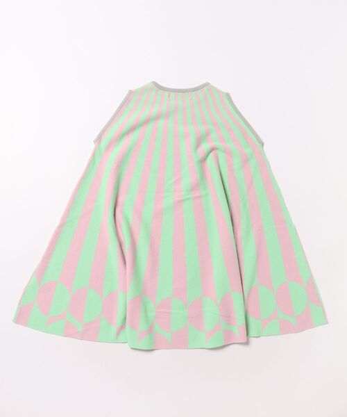 ami amie（アミアミ）の「＊綿100％＊ノースリーブグラフィックAラインワンピース（ワンピース・キッズ・サックスブルー/ライトグリーン・115cm/130cm/100cm）」の3枚目の写真