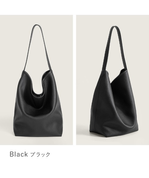LASIEM（ラシエム）の「トートバッグ バケツ型バッグ マザーズバッグ レディース ワンハンドル 縦型 肩掛け 大容量（トートバッグ・レディース・ライトグレー/ブラック・FREE）」の12枚目の写真