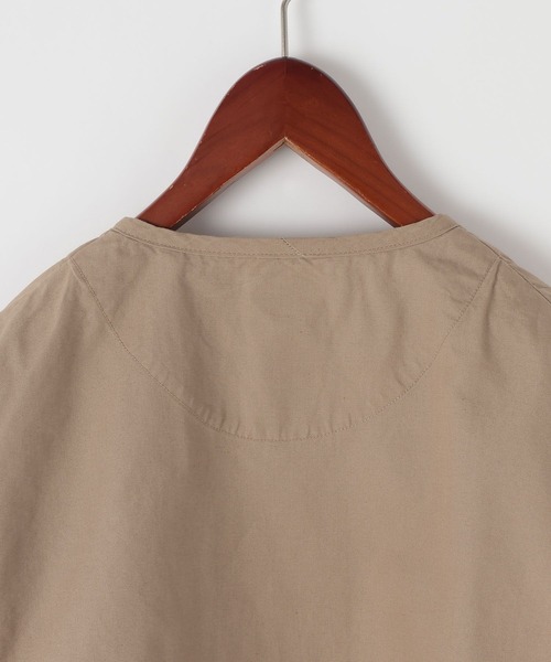 DANTON（ダントン）の「【DANTON(ダントン)】ナイロンノーカラージャケット（ノーカラージャケット・レディース・ライトベージュ/ネイビー・MEDIUM）」の5枚目の写真