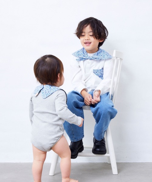 Fluffy BROTHERS(フラッフィーブラザーズ)の「バンダナ付きシャツ(シャツ/ブラウス・キッズ・ホワイト・130cm/120cm/110cm/100cm/90㎝)」の13枚目の写真