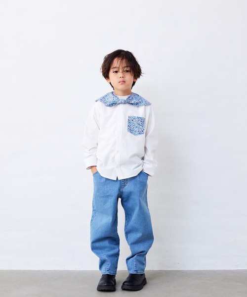 Fluffy BROTHERS(フラッフィーブラザーズ)の「バンダナ付きシャツ(シャツ/ブラウス・キッズ・ホワイト・130cm/120cm/110cm/100cm/90㎝)」の14枚目の写真